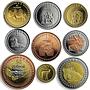 Buryatia, set of 9 coins Local Fauna Wildlife Camel Eagle Wolf 2014