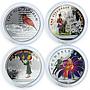 Fiji 1 dollar, Set of 4 х1 Oz, H. C. ANDERSEN, Fairy Tales, silver, proof 2010