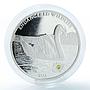 Mongolia 500 tugriks Swan Endangered wildlife silver coin 2006