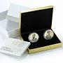 Niue 2 $ Set of 2 coins Holy Apostles Peter and Paul silver gilded coin 2010