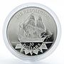 Niue 10 dollars Masted Ship Resolution silver coin 1992