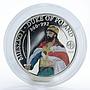 Palau 2 dollars Mieszko I Duke of Poland silver coin 2010