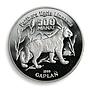 Turkmenistan 500 manat Red Book Wildlife Tiger Fauna silver coin 1999