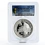 Turkmenistan 500 manat Enev Mosque XV century Ahal PR70 PCGS silver coin 2000