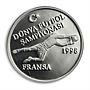 Turkey 750000 lires FIFA World Cup in France 1998 football silver  coin 1996