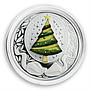 Tuvalu 1 dollar Merry Christmas Happy New Year Christmas Tree silver coin 2008