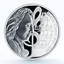 Tuvalu 1 dollar Frederik Chopin 1810-1849 proof silver coin 2010