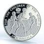 Zambia 10 kwacha For the children of the world proof silver coin 1997