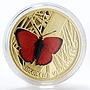 Niue 5 dollars Lycaena Virgaureae Butterfly colour gold coin 2010 Box and CoA