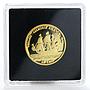 Latvia 20 latu Fregate Gekronte Ehlendt 1642 Ship Sea gold coin 1997