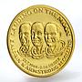 US Apollo 11 First Landing on the Moon Aldrin Armstrong Collins Space Gold 1969