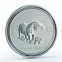 Australia 1 dollar Year of Pig Lunar Series I silver coin 2007