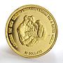 Niue 10 dollars Entering New Century Better World Sprout in palms gold coin 1999