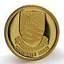 Kiribati 10 dollars Christmas Island Shield Angel gold coin 2005