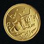 Russia 25 rubles Zodiac Taurus Bull gold coin 2005