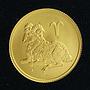 Russia 25 rubles Zodiac Aries gold coin 2003
