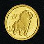 Russia 25 rubles Zodiac Leo Lion gold coin 2002