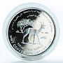 Oman 1 rial Mountain Gazelle proof silver coin 1997