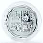 Australia 50 cents Golden Jubilee proof silver coin 2002