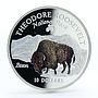 Cook Islands 10 dollars National Park Theodore Roosevelt silver coin 1997