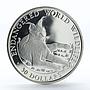 Cook Islands 50 dollars Wildlife Series European Lynx silver coin 1990