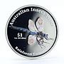 Cook Islands 1 dollar Rainforest Damselfly proof silver coin 2000