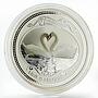 Cook Islands 2 dollars Swan bird Love is precious silver coin 2008
