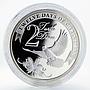 Niue 2 dollars Christmas Turtle Doves proof silver coin 2009