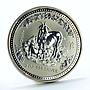 Australia 2 dollars Year of the Goat Lunar Series I 2 oz silver coin 2003