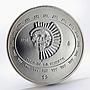 Mexico 2 pesos Disc of death silver coin 1998