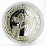 Belarus 20 rubles Olympic Games Biathlon proof silver coin 2001