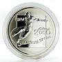 Belarus 20 rubles Discus Thrower proof silver coin 2000