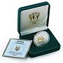 Ukraine 5 hryvnia Wolf Fauna Animals gilded silver proof coin 2016