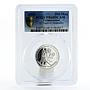 Turkmenistan 500 manat 10 Years of Neutrality PR68 PCGS proof silver coin 2005