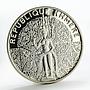 Cambodia 10000 riels Republique Khemer proof silver coin 1974