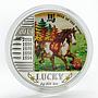 Congo 240 francs Year of the Horse Lucky colored silver coin 2014