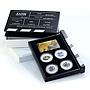 Cook Islands set 4 coins Sherlock Holmes colored silver 2007