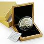 Mongolia 5000 togrog Lunar Year of the Dragon Goldplated proof silver coin 2007