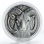 Mongolia 500 togrog Endangered Wildlife Argali Sheep Animals Fauna Ag coin 2013