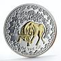 Rwanda 1000 francs Year of the Ox gilded silver coin 2009