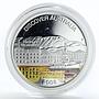 Australia 1 dollar Discover Hobart ship colored silver coin 2008