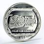 Mexico 5 pesos Stone carving representation of Crocodile proof silver coin 1993