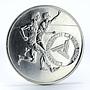 Tonga 10 paanga Commonwealth Games runners silver coin 1982