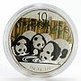 China 10 yuan Panda Three Pandas Bambook silver coin 2013