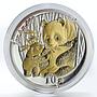 China 10 yuan Panda Series family gilded silver coin 2005