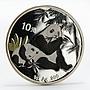 China 10 yuan Panda Series Family colored silver coin 2007