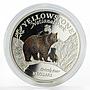 Cook Islands 10 dollars Yellowstone Park Grizzly Bear colored silver coin 1996