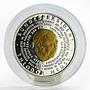Togo 1000 francs Theodor Heuss President gilded silver coin 2006