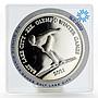 Mongolia 500 togrog Olympic Winter Games Speed skating proof silver coin 2001