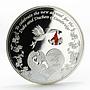 Ghana 1 cedi The Royal Baby Stork Bird proof colored silverplated Cu coin 2013